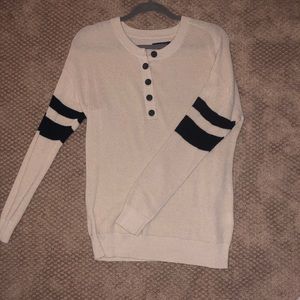 Cream Henley Sweater